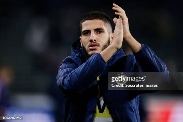 Yassine Benzia of Fenerbahce during the UEFA Europa League match between Anderlecht v Fenerbahce at the Constant Vanden Stock Stadium on October 25,...