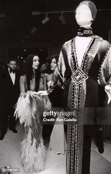 Cher during Romantic and Glamorous Hollywood Design Exhibition at Metropolitan Museum of Art in New York City, New York, United States.