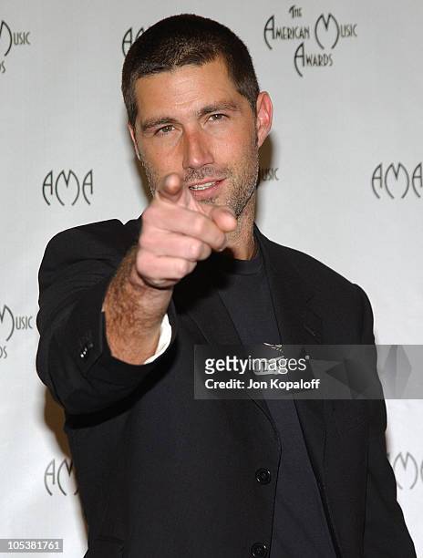Matthew Fox during 32nd Annual American Music Awards - Press Room at Shrine Auditorium in Los Angeles, California, United States.