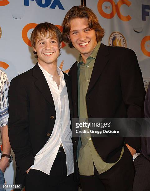Benjamin McKenzie and Michael Cassidy during "The O.C." Gets Key to Newport Beach at The Historic Balboa Pavilion in Newport Beach, California,...