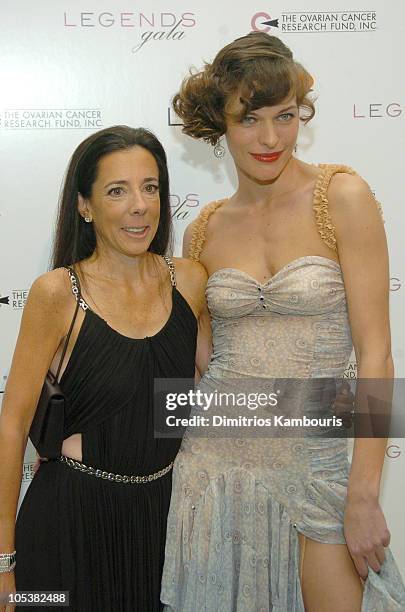 Faith Kates Kogan and Milla Jovovich during Stars Light Up The 2nd Annual Legends Gala Hosted by OCRF and Loreal at Metropolitan Pavillion and Altman...