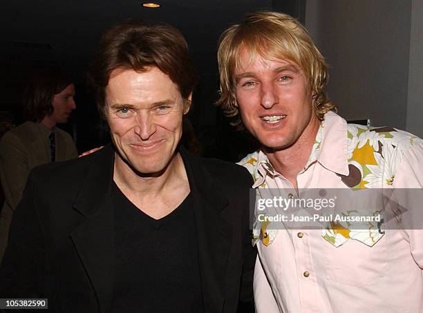 Willem Dafoe and Owen Wilson during "The Life Aquatic with Steve Zissou" Los Angeles Screening at Harmony Gold Theater in Hollywood, California,...