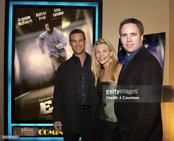 Grayson McCouch, Amy Locane and James Seale during "E5" Special Screening at UA Battery Park Stadium in New York City, New York, United States.