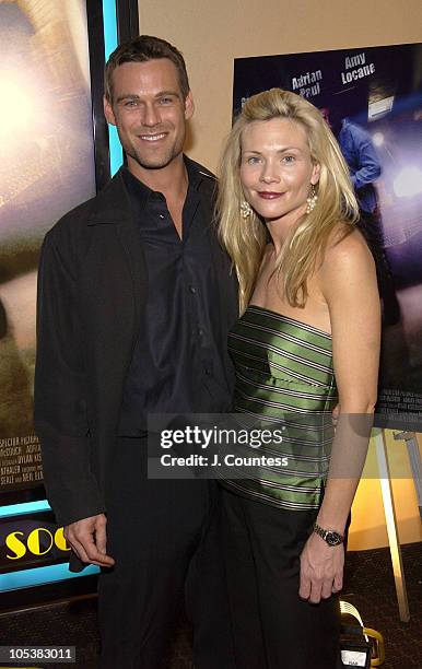 Grayson McCouch and Amy Locane during "E5" Special Screening at UA Battery Park Stadium in New York City, New York, United States.