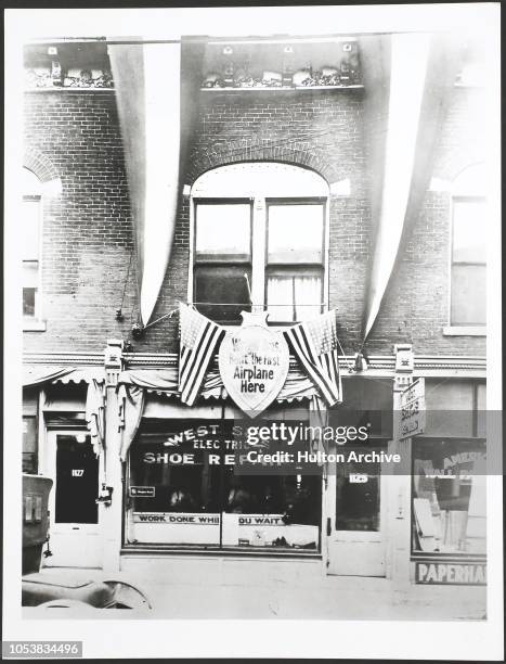 The West Side Electric Shoe Repair building where the Wright Brothers built their first aeroplane at Dayton, Ohio.