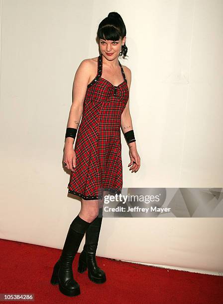 Pauley Perrette during CBS and UPN 2005 TCA Party - Arrivals at Quixote Studios in Los Angeles, California, United States.