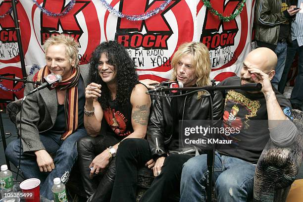 Matt Sorum, Slash, Duff McKagan and Dave Kushner during K-ROCK's Claus Fest IV - December 3, 2004 at Continental Airlines Arena in East Rutherford,...