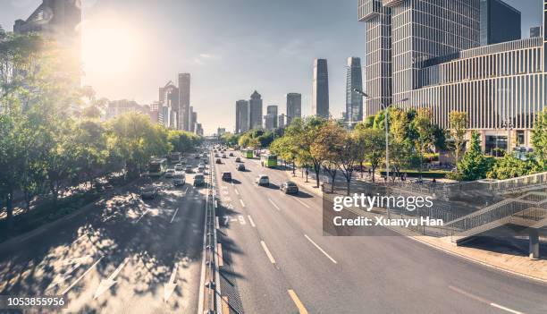 beijing street view - beijing traffic stock pictures, royalty-free photos & images