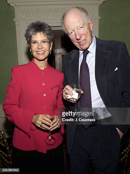 Ann Gottlieb and Lord Rothchild during Renee Fleming Book Release Party - "The Inner Voice: The Making of a Singer" at The Georgian Suite in New York...
