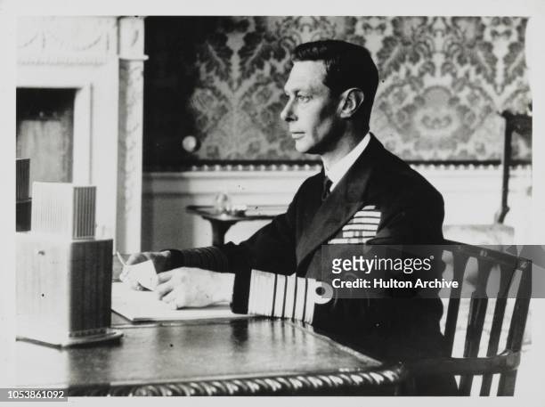 George VI Reads The Declaration Of War.