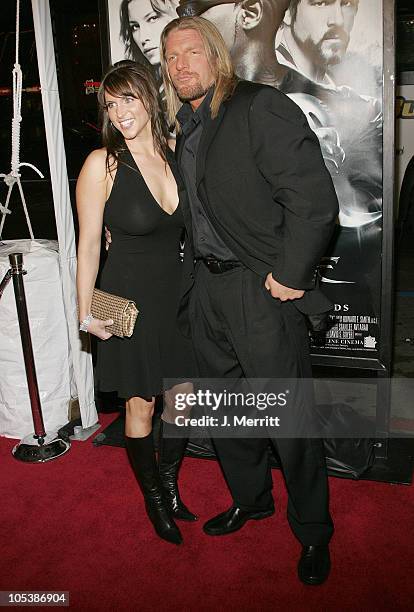 Triple H and wife Stephanie McMahon during "Blade: Trinity" Los Angeles Premiere - Arrivals at Grauman's Chinese Theater in Hollywood, California,...