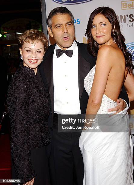 George Clooney, mom Nina Warren Clooney and Lisa Snowdon