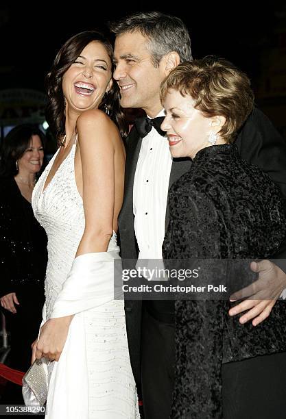 Lisa Snowdon, George Clooney and Nina Warren Clooney