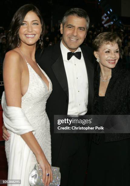 Lisa Snowdon, George Clooney and Nina Warren Clooney