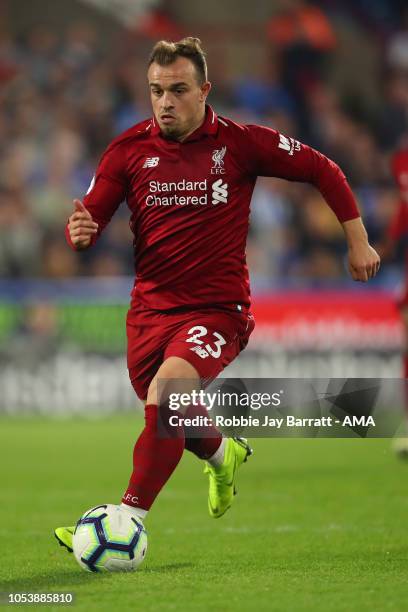 Xherdan Shaqiri of Liverpool during the Premier League match between Huddersfield Town and Liverpool FC at John Smith's Stadium on October 20, 2018...