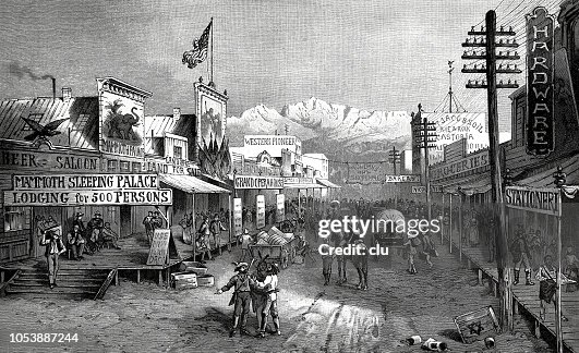 Una ciudad en el salvaje oeste de América - calle principal Una ciudad en el salvaje oeste de América - calle principal