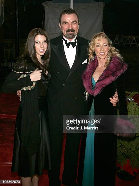 Tom Selleck with daughter and wife Jillie Mack during 31st Annual People's Choice Awards - Arrivals at Pasadena Civic Auditorium in Pasadena,...