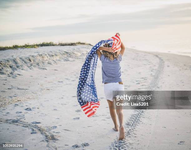 'pepper - american flag beach stock pictures, royalty-free photos & images