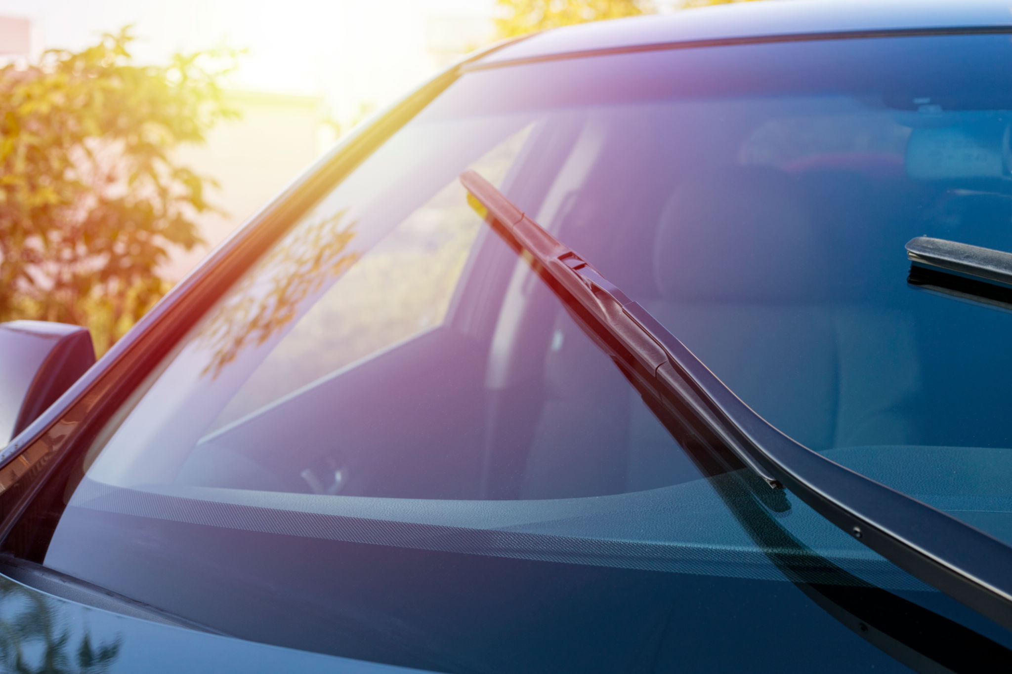 cleaning windshield