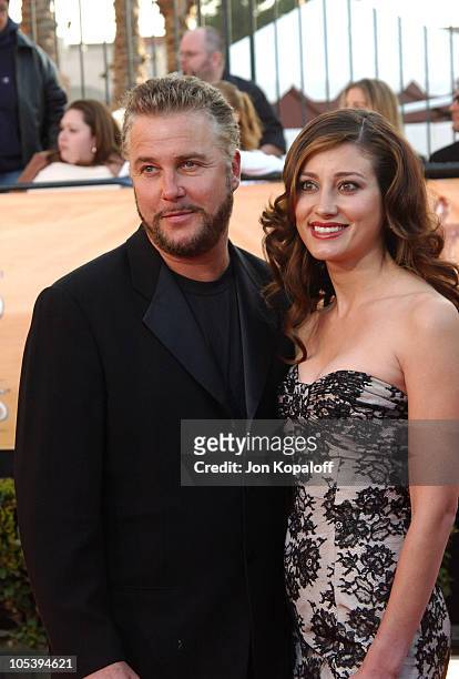 William Petersen and wife Gina Cirrone Petersen during 2005 Screen Actors Guild Awards - Arrivals at The Shrine in Los Angeles, California, United...