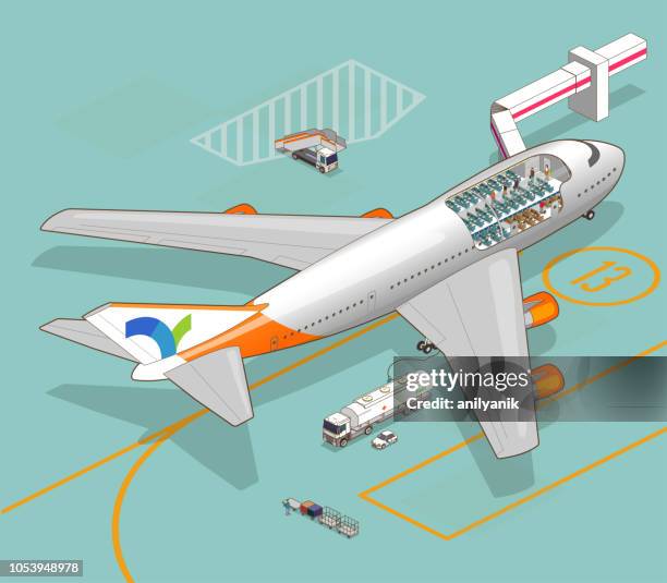 飛機剖面 - cutaway drawing 幅插畫檔、美工圖案、卡通及圖標