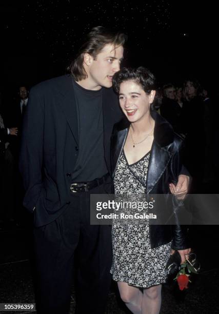 Brendan Fraser and Moira Kelly during "With Honors" Los Angeles Premiere at Director's Guild in Hollywood, California, United States.
