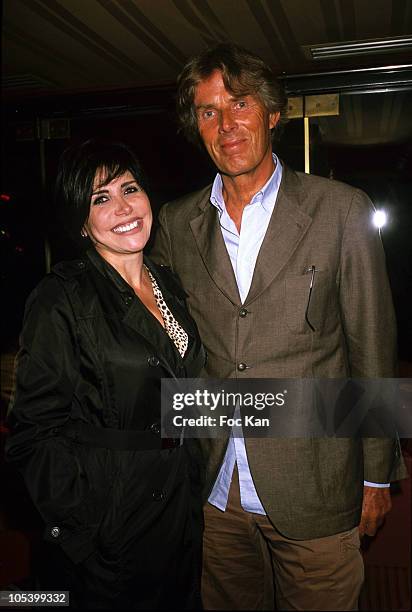 Singer Liane Foly and Businessman Dominique Desseigne attend the Patrick Goavec Birthday Party at the Berkeley Club on September 14, 2009 in Paris,...