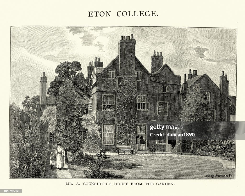 Eton college, Mr Cockshott's House, 19th Century