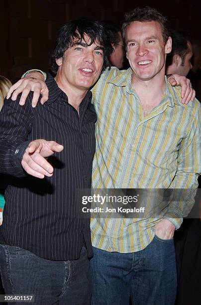 Peter Gallagher and Tate Donovan during "The O.C." Season Finale Party at Falcon in Hollywood, California, United States.