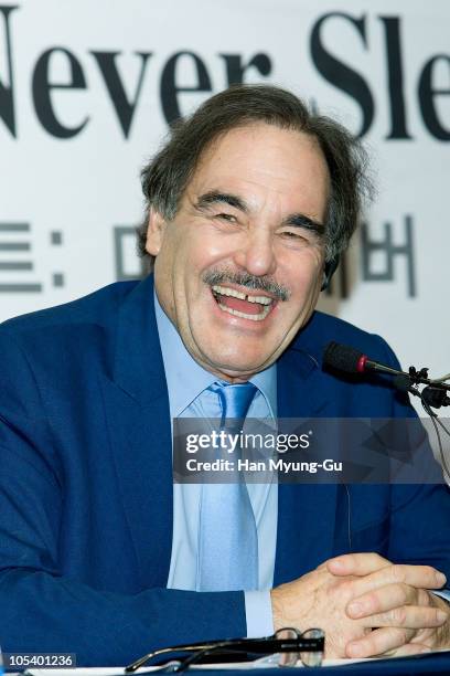 Director Oliver Stone attends a Gala Presentation 'Wall Street: Money Never Sleeps' Press Conference at the Grand Hotel during the 15th Pusan...