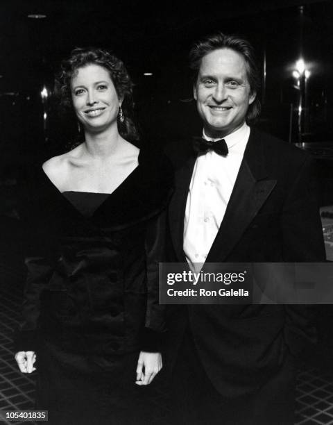 Michael Douglas and Diandra Douglas during Partnership for the Homeless Inaugural Awards Dinner Dance - October 15, 1987 at Grand Hyatt Hotel in New...