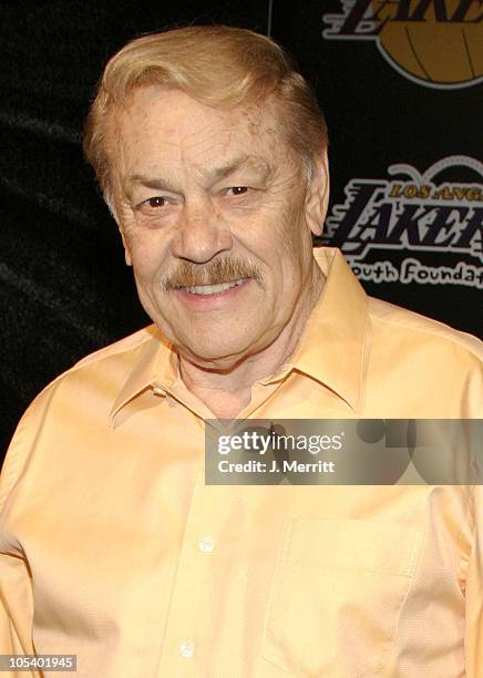 Dr. Jerry Buss during 1st Annual Palms Casino Royale to Benefit The Lakers Youth Foundation at Barker Hangar in Santa Monica, California, United...