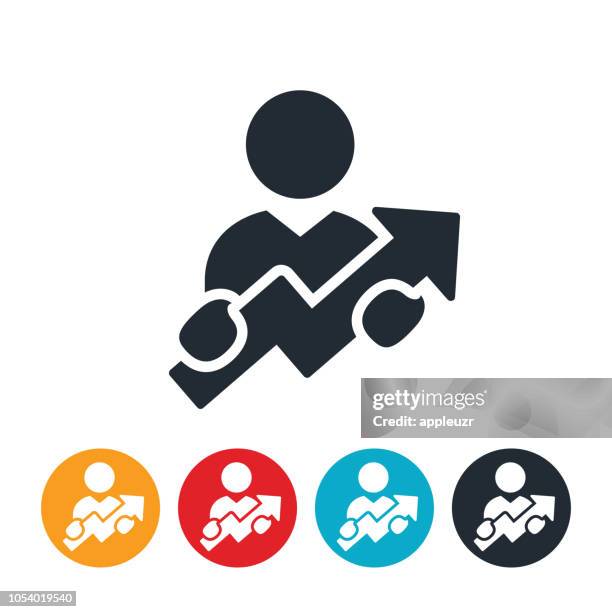successful business person icon - business owner stock illustrations