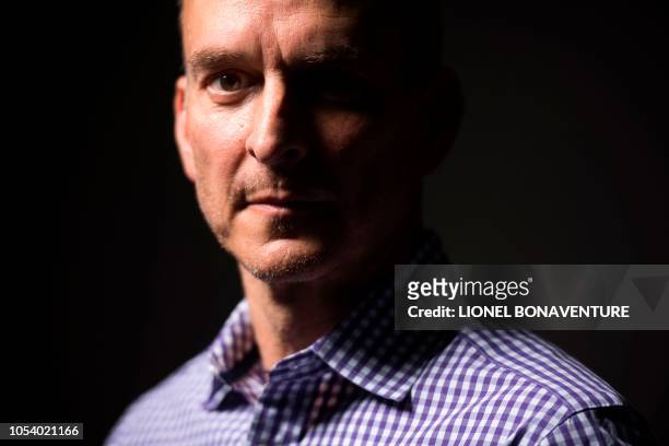 Lawyer and Chief Executive Officer of the United States Anti-Doping Agency Travis Tygart poses during a photo session on October 26, 2018 in Paris.