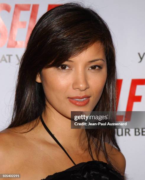 Kelly Hu during Hollywood Gets Healthy with Self Magazine - Arrivals at Fred Segal Beauty in Santa Monica, California, United States.