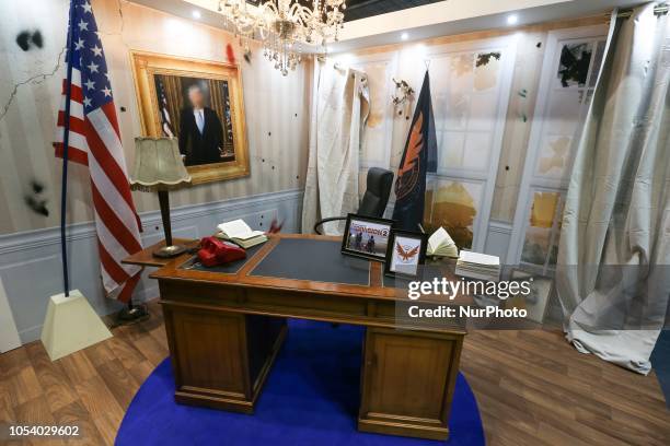 The stand of Tom Clancy's &quot; The Division 2 &quot; game is seen in October 26 during the 2018 Paris Games Week exhibition at the Porte de...