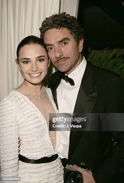 Mia Maestro and Sergio Yazbek during 2004 Cannes Film Festival -"Motorcycle Diaries" - Party at La Plage Coste in Cannes, France.