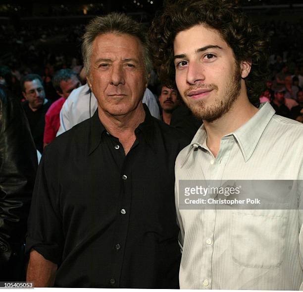 Dustin Hoffman and son Jake during Klitschko vs Sanders - WBC Heavyweight Championship Title Bout - Ringside at Staples Center in Los Angeles,...