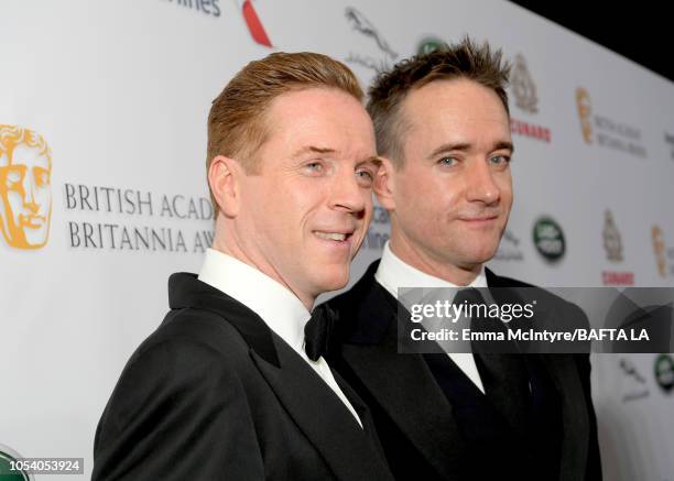 Damian Lewis and Matthew Macfadyen attend the 2018 British Academy Britannia Awards presented by Jaguar Land Rover and American Airlines at The...