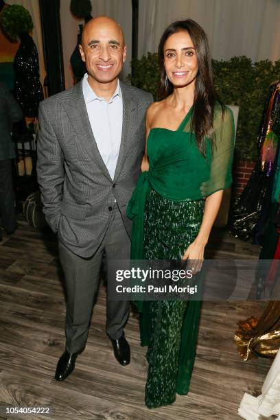 Ambassador Yousef Al Otaiba and Abeer Al Otaiba celebrate the SemSem Pop-Up Launch at Cafe Milano on October 26, 2018 in Washington, DC.