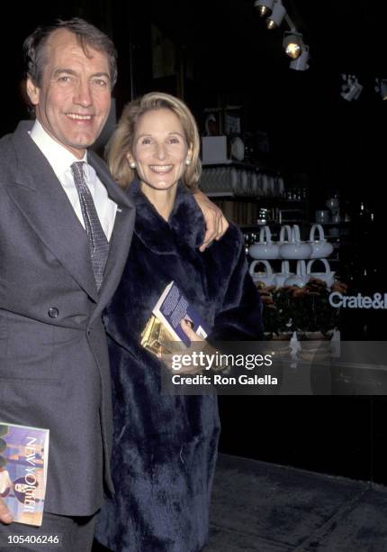 Charlie Rose and Amanda Burden during Tina Brown Hosting Dinner in Honor of Richard Avedon at Il Toscanaccio in New York City, New York, United...