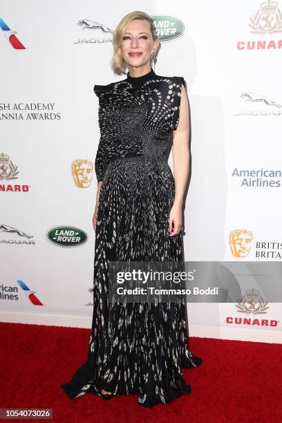 Cate Blanchett attends the 2018 British Academy Britannia Awards presented by Jaguar Land Rover and American Airlines at The Beverly Hilton Hotel on...