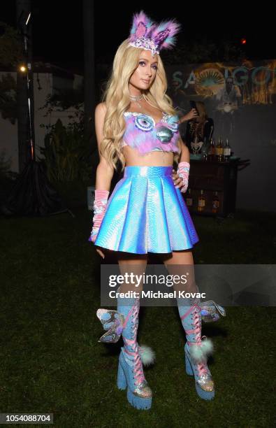 Paris Hilton attends the Casamigos Halloween Party on October 26, 2018 in Beverly Hills, California.