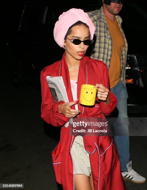 Zoe Kravitz is seen on October 26, 2018 in Los Angeles, California.