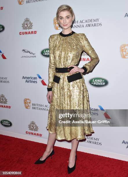 Elizabeth Debicki attends the 2018 British Academy Britannia Awards presented by Jaguar Land Rover and American Airlines at The Beverly Hilton Hotel...