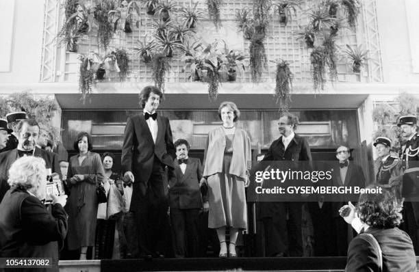 Cannes, France, mai 1979 --- Le 32ème Festival de Cannes se déroule du 10 au 24 mai. L'acteur belge Roger VAN HOOL, l'actrice française...