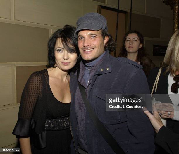 Catherine Malendrino and Phillip Bloch during Olympus Fashion Week Fall 2005 - Catherine Malendrino - Front Row and Backstage at Gotham Hall in New...