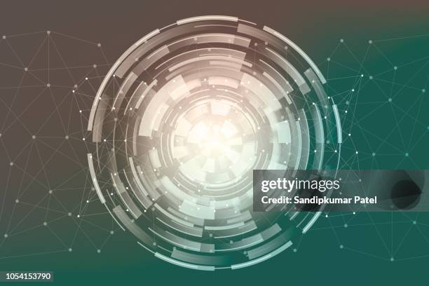 abstract network background - big data circle stock illustrations