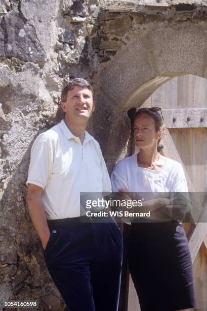Vendée, France - 12 juin 1994 - L'homme politique Philippe DE VILLIERS avec sa femme Dominique et quatre de leurs sept enfants : Caroline , Laurent ,...