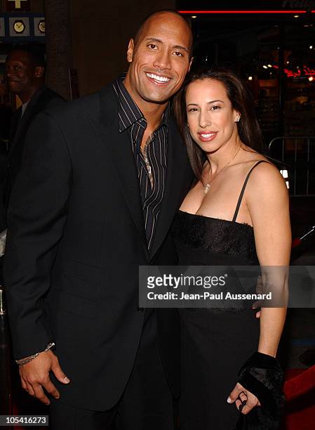 Dwayne "The Rock" Johnson and wife Dany Johnson during "Be Cool" Los Angeles Premiere - Arrivals at Chinese Theater in Hollywood, California, United...